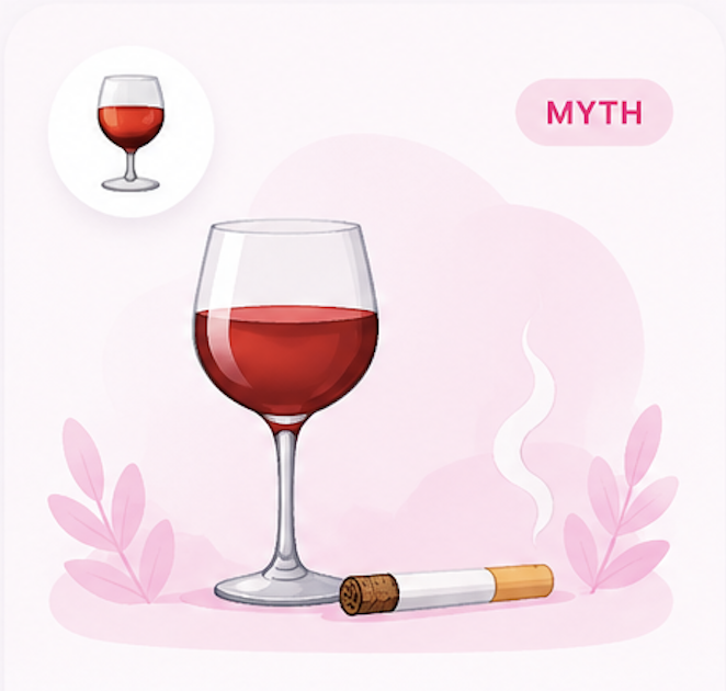 Alcohol and tobacco are unrelated.